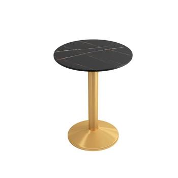 Muxing Gastronomiemöbel Esszimmertisch Esstisch Küchentisch für Esszimmer Wohnzimmer tisch Keramik Bistrotisch schwarzgold2