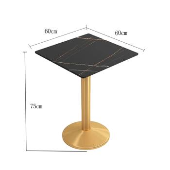 Muxing Gastronomiemöbel Esszimmertisch Esstisch Küchentisch für Esszimmer Wohnzimmer tisch Keramik Bistrotisch schwarzgold2