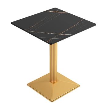 Muxing Gastronomiemöbel Esszimmertisch Esstisch Küchentisch für Esszimmer Wohnzimmer tisch Keramik Bistrotisch schwarzgold2