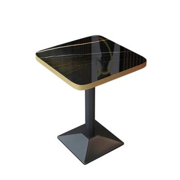 Muxing Gastronomiemöbel Cafe Bar Restaurants Hotel Einrichtung Tisch Bistrotisch JBHT Schwarz gold