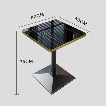 Muxing Gastronomiemöbel Cafe Bar Restaurants Hotel Einrichtung Tisch Bistrotisch JBHT Schwarz gold