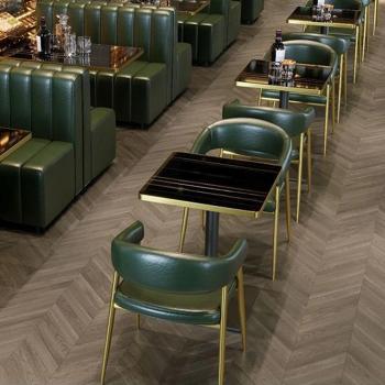 Muxing Gastronomiemöbel Cafe Bar Restaurants Hotel Einrichtung Tisch Bistrotisch JBHT Schwarz gold