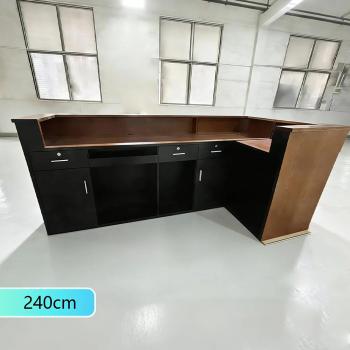 Muxing Maßanfertigung Bartisch Bar-Tresen Eckbartresen Gastronomie-Theke Restaurant-Bar Empfangstresen Braun