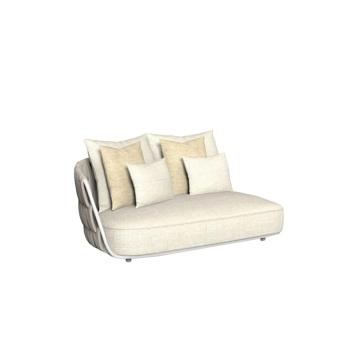 MuXing Geflochtenes Outdoor-Sofa 2er-Set – mit zwei 3-Sitzer Ecksofas, geeignet für Garten, Hof und Balkon, Beige