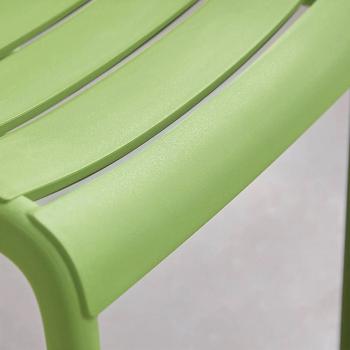 Preview: Muxing 4er-Set,Stapelbarer Esszimmerstuhl, Haushaltsstuhl, Stuhl mit Armlehnen, Gartenstuhl, Relaxstuhl,  52×44×85 cm  /SUL52HW/