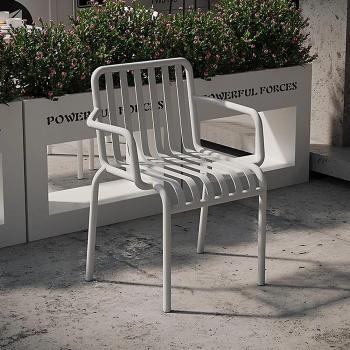 MuXing Gartenmöbel Set aus Eisen – 3er-Set (1 Tisch + 2 Stühle) – Balkon Terrasse Outdoor Bistro Sitzgruppe – Balkonmöbel Wetterfest – Weiß 70cm【BFZ6588】