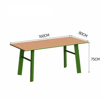 Muxing Gartenmöbelgarnitur,Gartenmöbelset 7tlg,Outdoor Essgruppe Tisch und Stuhlkombination Set,Set aus einem Tisch 160x80x75cm und 6 Stühlen Grün /YZLY6/