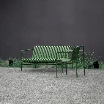 MuXing Outdoor Gartenstuhl aus Eisen – Wetterfest & Robust – Stuhl für Balkon, Terrasse & Café – Garten sessel Dunkelgrün