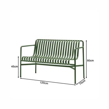 MuXing Outdoor Gartenstuhl aus Eisen – Wetterfest & Robust – Stuhl für Balkon, Terrasse & Café – Garten sessel Dunkelgrün