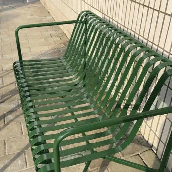 MuXing Outdoor Gartenstuhl aus Eisen – Wetterfest & Robust – Stuhl für Balkon, Terrasse & Café – Garten sessel Dunkelgrün