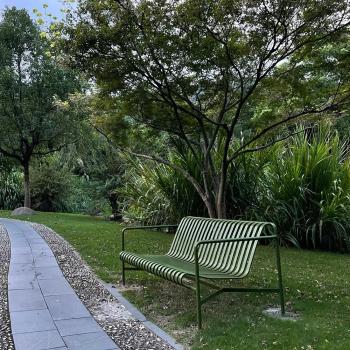 Preview: MuXing Outdoor Gartenstuhl aus Eisen – Wetterfest & Robust – Stuhl für Balkon, Terrasse & Café – Garten sessel Dunkelgrün