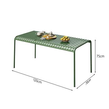 MuXing Gartenmöbel Tisch- und Stuhlset – Outdoor Eisenmöbel, geeignet für Gartenrestaurants, Cafés und andere Außenbereiche, grün