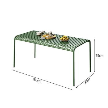 MuXing Gartenmöbel Tisch- und Stuhlset – Outdoor Eisenmöbel, geeignet für Gartenrestaurants, Cafés und andere Außenbereiche, grün