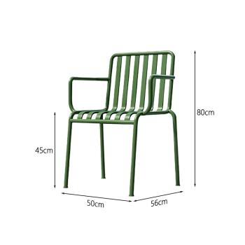 MuXing Gartenmöbel Tisch- und Stuhlset – Outdoor Eisenmöbel, geeignet für Gartenrestaurants, Cafés und andere Außenbereiche, grün