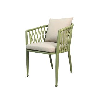 Muxing Garten-Sitzgruppe,mit tisch & 6 Stühle, Outdoor Essgruppe,wetterfest,Sitzkissen,für den Außenbereich Grün