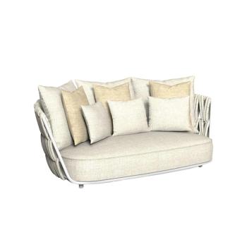 Preview: MuXing Geflochtenes Outdoor-Sofa 3er-Set mit 1-Sitzer, schrägem Ecksofa & 3-Sitzer Ecksofa, geeignet für Garten, Hof und Balkon, Beige