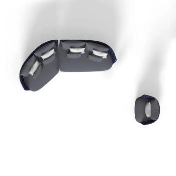 Preview: MuXing Geflochtenes Outdoor-Sofa 3er-Set mit 1-Sitzer, schrägem Ecksofa & 3-Sitzer Ecksofa, geeignet für Garten, Hof und Balkon, Beige