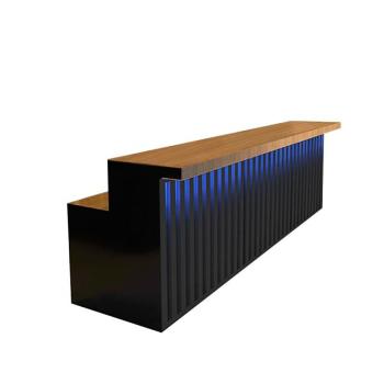 Muxing Theke Maßanfertigung Kasse Großer Kassentisch Bartheke Bartisch Bar Empfangstheke Schwarz