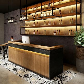 Preview: Muxing Maßanfertigung Bartheke Empfangstheke Empfangstresen Bartisch Ladentheke Verkaufstheke Kassentheke Theke /Muhei/