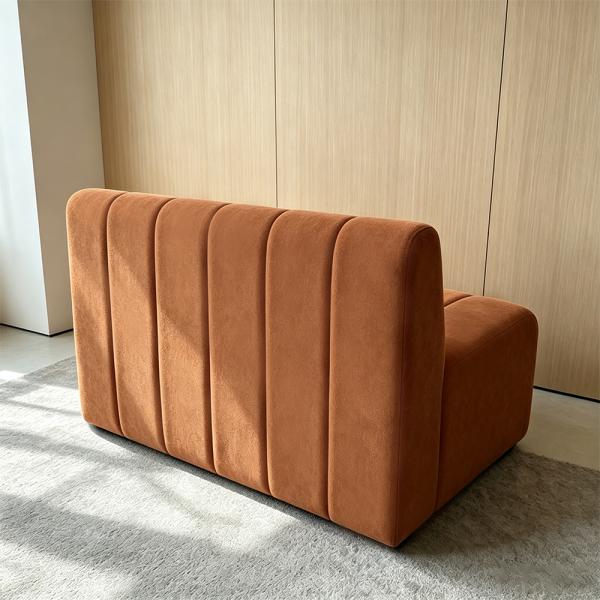 Muxing Sofa Sitzbank für Gastronomie, Gastro-Sofa Dinerbank Restaurantbank Polsterbank, Café Bar Bistro Hotel Möbel, Braun, 120 × 65 × 78 cm 【2508-16】