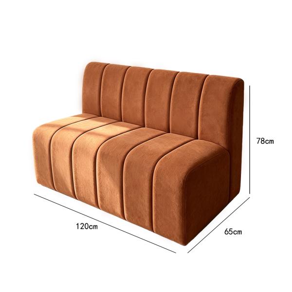 Muxing Sofa Sitzbank für Gastronomie, Gastro-Sofa Dinerbank Restaurantbank Polsterbank, Café Bar Bistro Hotel Möbel, Braun, 120 × 65 × 78 cm 【2508-16】