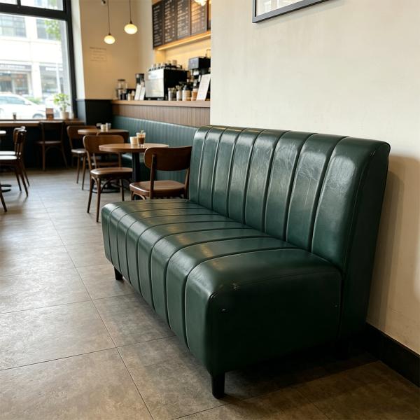 Muxing Gastro-Sofa Gewerbesofa Dinerbank, Restaurantbank Sitzbank Polsterbank, Gastronomiemöbel für Café Bar Bistro Hotel, Dunkelgrün 120 x 65 x 85 cm【C1-60】