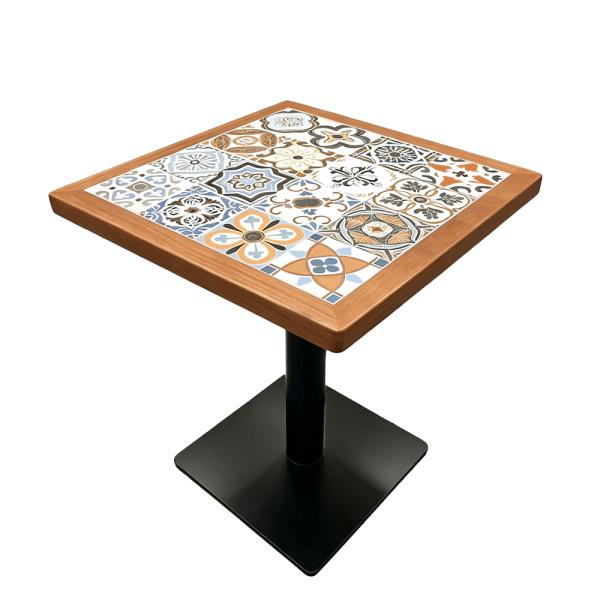 Muxing Gewerblicher Café-Tisch, quadratischer Restauranttisch, Bistrotisch Esstisch für Café, Bar, Bistro, Küche und Gastronomie 70 × 70 × 75 cm 【HUA-F70-】