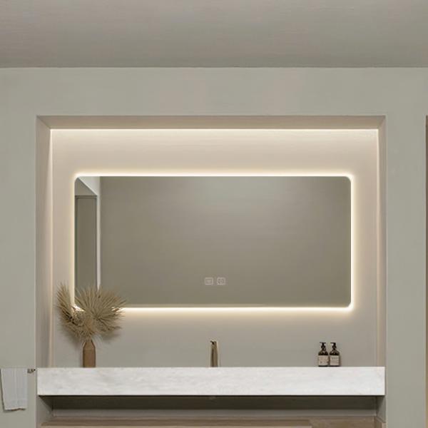 MuXing Wandhängendes Badezimmermöbel-Set mit Waschbecken, Sinterstein, LED-Spiegel, Schubladenschrank und Abflussgarnitur 【RWR208】