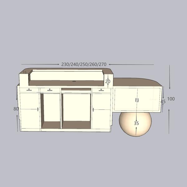 Muxing Kassentresen für Geschäfte, Empfangstresen für Modeboutiquen, Firmentheke, Empfangstheke, Firmen-Rezeptionstresen