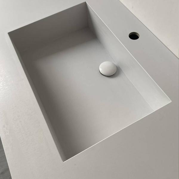 Muxing Waschbecken aus Sinterstein, Badmöbel Set,Badezimmermöbel,Bad Schränke,Waschtisch,LED-Spiegel,Blau