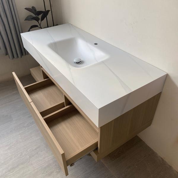 Muxing Waschbecken mit schublade Ablage Waschtisch LED Spiegel Badezimmerspüle 【RW2032-K】