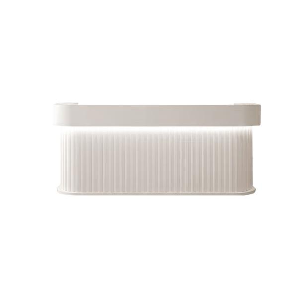 MuXing Reception Desk, Bar Counter, Rounded Corner Design, Vertical Stripe Pattern, Salon, Hotel, Store Front Desk【Baise】