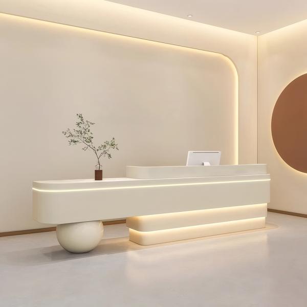 Muxing Kassentresen für Geschäfte, Empfangstresen für Modeboutiquen, Firmentheke, Empfangstheke, Firmen-Rezeptionstresen