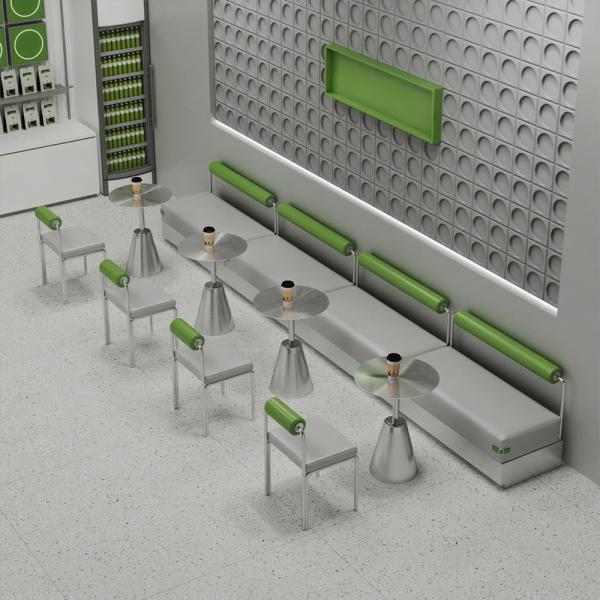 MuXing Couchtisch, Kaffeetisch, Gastronomietisch, Esstisch, Bistrotisch, Industrietisch, Tisch aus Edelstahl