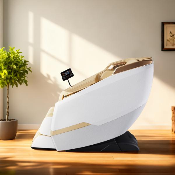 Muxing Massagesessel, Zero-Gravity Liegesessel, Tiefenmassage, mit Heizfunktion, Vollmassage, Bluetooth SL Schienen L140×B73×H106cm /A001/