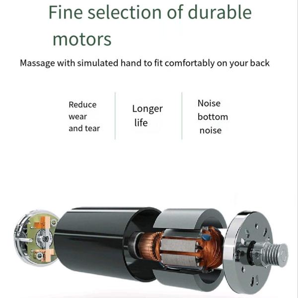 Muxing Elektrisches Massagegerät mit Heizfunktion, 3-stufig einstellbar, bidirektional, für Nacken, Rücken, Schultern und Beine grau A94