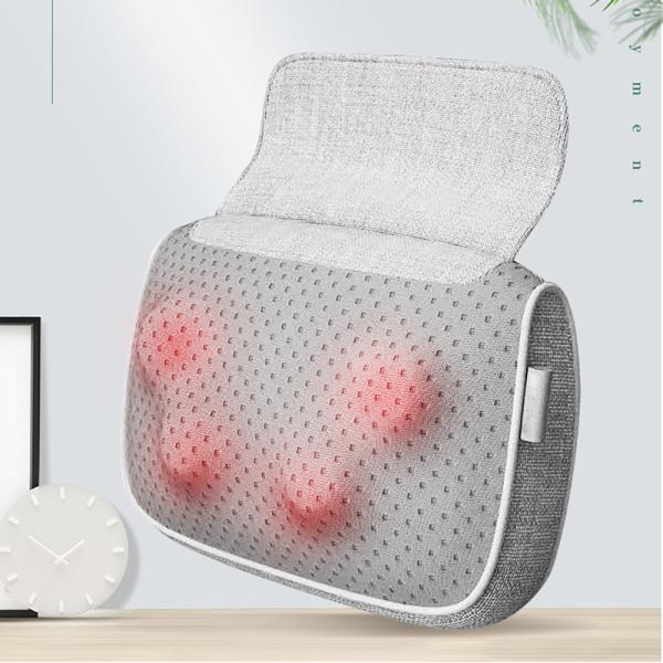 Muxing Elektrisches Massagegerät mit Heizfunktion, 3-stufig einstellbar, bidirektional, für Nacken, Rücken, Schultern und Beine grau A94