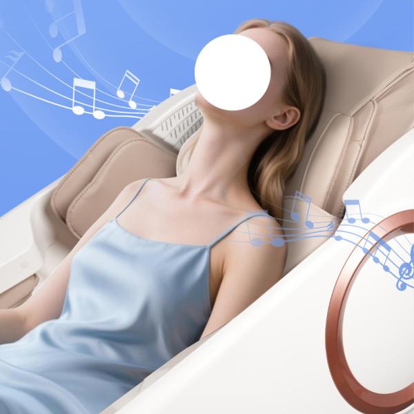 Muxing Massagesessel,Massagestuhl Zero Gravity für Ganzkörper, mit Heizung, SL Track,Thai Stretch Massagestuhl, Bluetooth 3D Surround Musik【GH-L001】