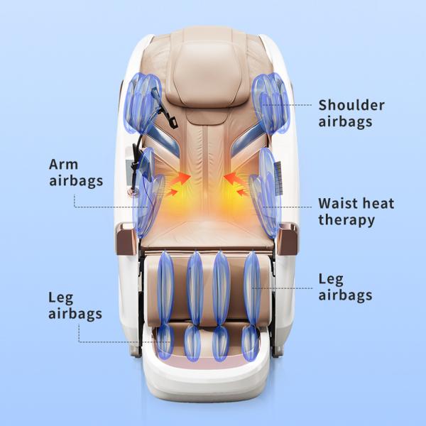 Muxing Massagesessel,Massagestuhl Zero Gravity für Ganzkörper, mit Heizung, SL Track,Thai Stretch Massagestuhl, Bluetooth 3D Surround Musik【GH-L001】