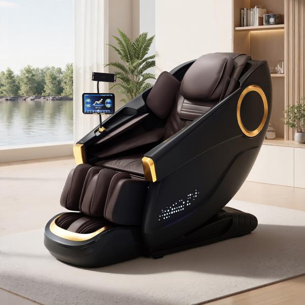 Muxing Massagesessel,Massagestuhl Zero Gravity für Ganzkörper, mit Heizung, SL Track,Thai Stretch Massagestuhl, Bluetooth 3D Surround Musik【GH-L001】
