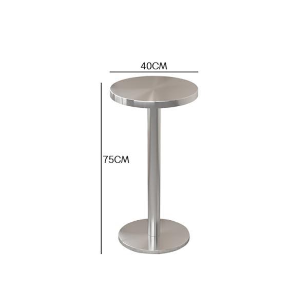 Muxing Gastronomiemöbel Bar Cafe Edelstahl Gastronomietisch Kleiner Rundtisch Esstisch Bistrotisch runder Tisch