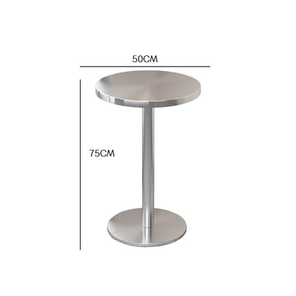 Muxing Gastronomiemöbel Bar Cafe Edelstahl Gastronomietisch Kleiner Rundtisch Esstisch Bistrotisch runder Tisch