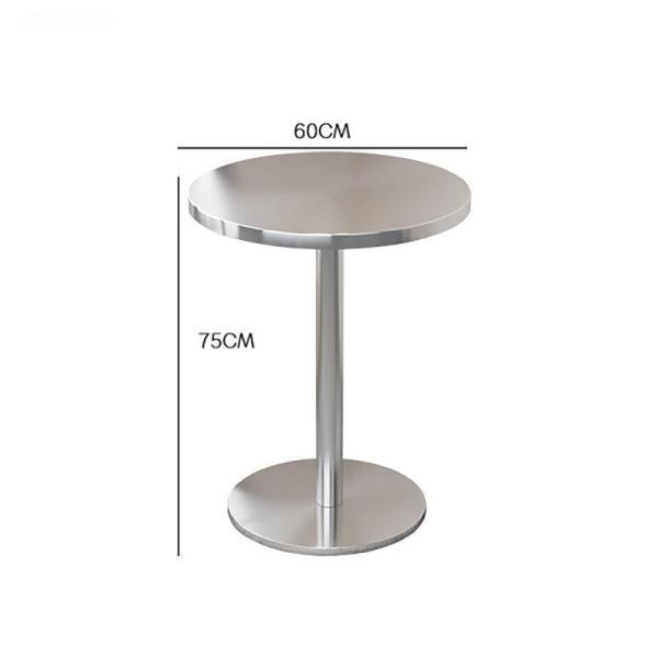 Muxing Gastronomiemöbel Bar Cafe Edelstahl Gastronomietisch Kleiner Rundtisch Esstisch Bistrotisch runder Tisch