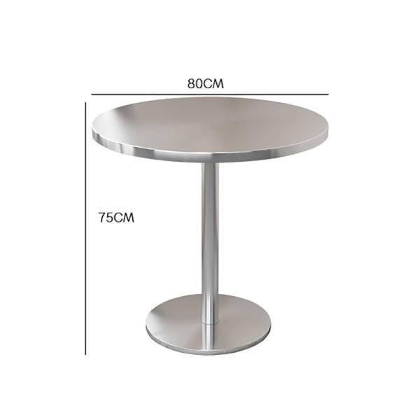 Muxing Gastronomiemöbel Bar Cafe Edelstahl Gastronomietisch Kleiner Rundtisch Esstisch Bistrotisch runder Tisch