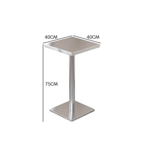 Muxing Gastronomiemöbel Bar Cafe Edelstahl Gastronomietisch Kleiner Rundtisch Esstisch Bistrotisch runder Tisch