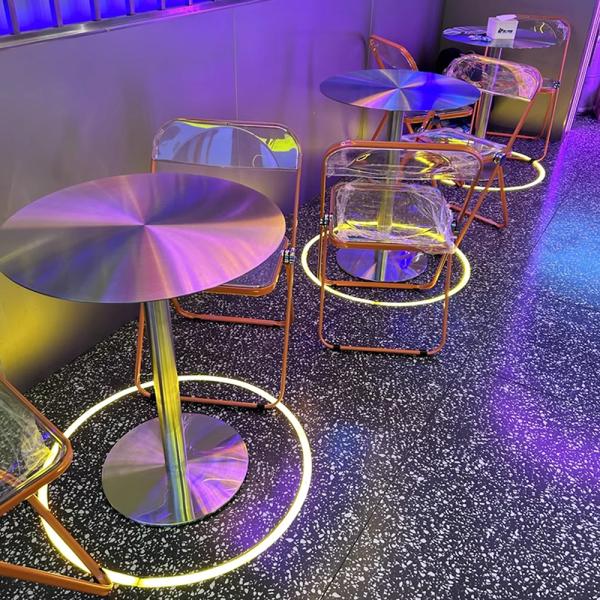 MuXing Gastronomiemöbel Edelstahl Bar Cafe Gewerblicher Bistrotisch