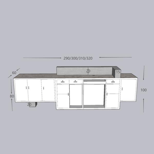 Muxing Theke, kommerzieller Empfangstresen, Metallstruktur, graue Steinoptik-Oberfläche, geeignet für Café, Geschäft, Empfang【DLSA】