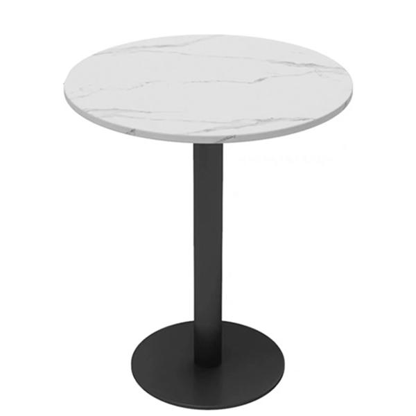 MuXing Gastronomiemöbel Esszimmertisch Esstisch Küchentisch für Esszimmer Wohnzimmer tisch Bistrotisch Keramik weißschwarz1