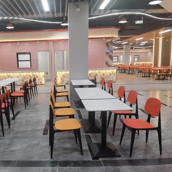 MuXing Gastronomiemöbel Esszimmertisch Esstisch Küchentisch für Esszimmer Wohnzimmer tisch Bistrotisch Keramik weißschwarz1