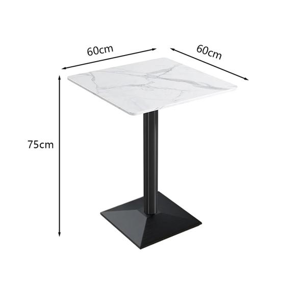 MuXing Gastronomiemöbel Esszimmertisch Esstisch Küchentisch für Esszimmer Wohnzimmer tisch Bistrotisch Keramik weißschwarz1